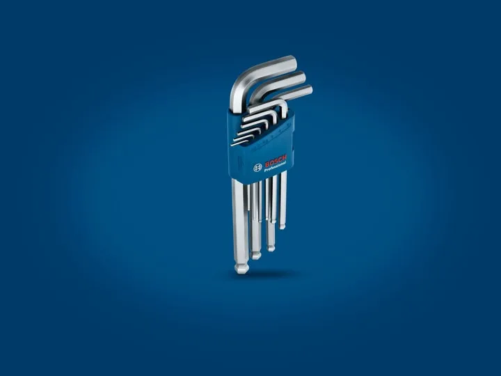 Набір шестигранних ключів Bosch Professional з кульовим наконечником, 9 штук.