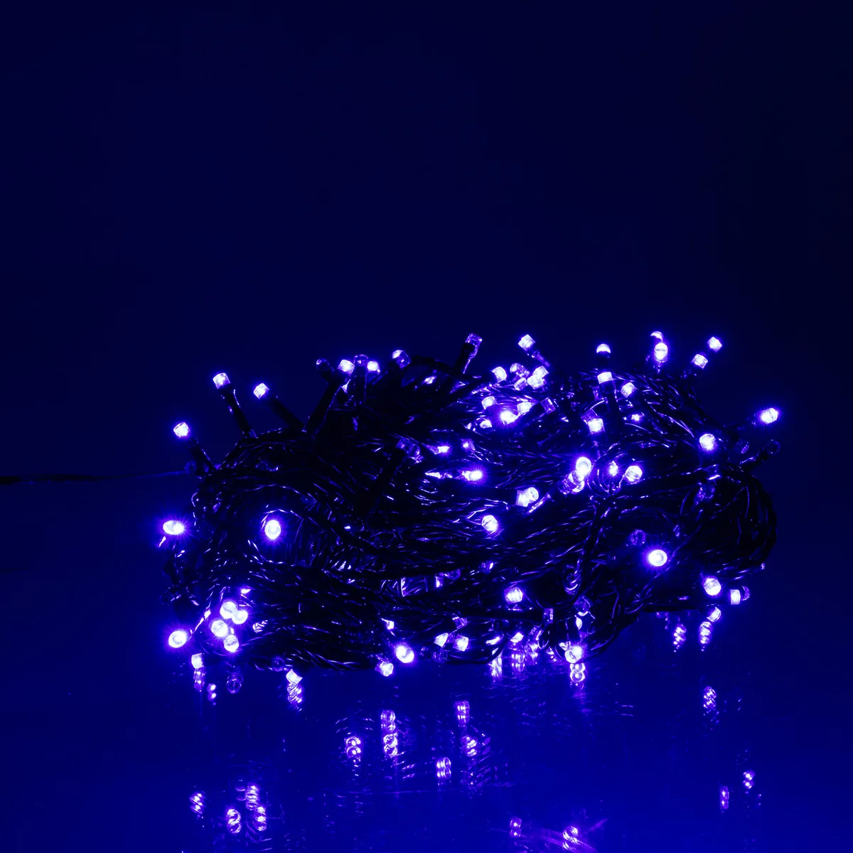 Гірлянда Нитка 30 м 300 LED чорний провід синій
