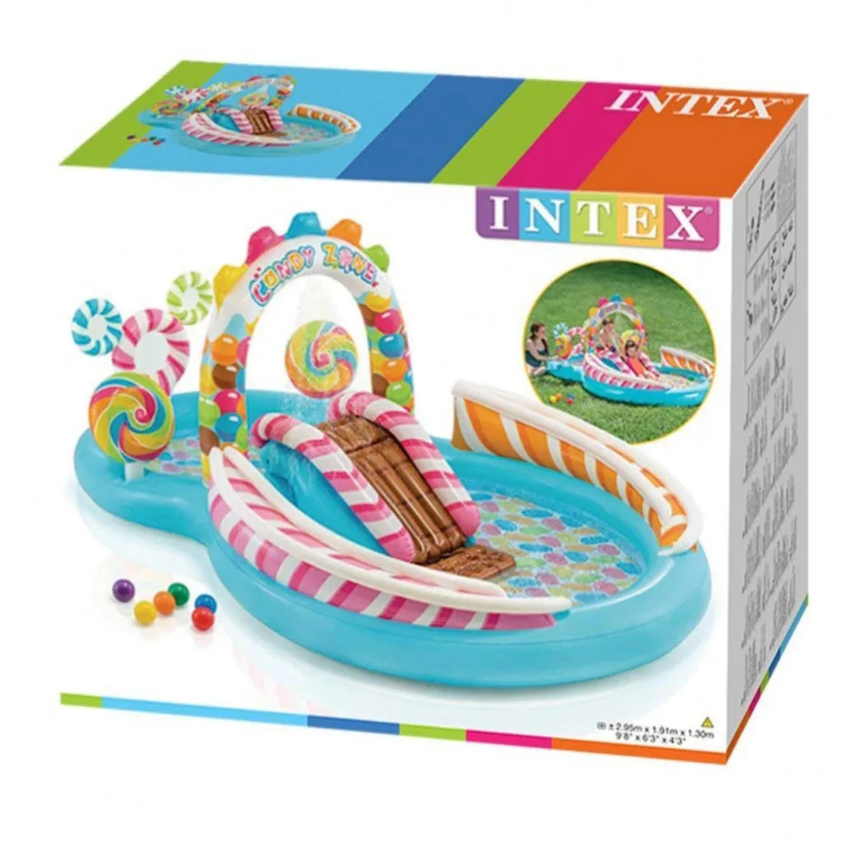 Детский надувной игровой центр Intex ПВХ 295х191х130 см Сладости