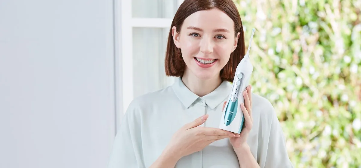 Іригатор Panasonic портативний, 130 мл, Ni-Mh акумулятор, біло-блакитний