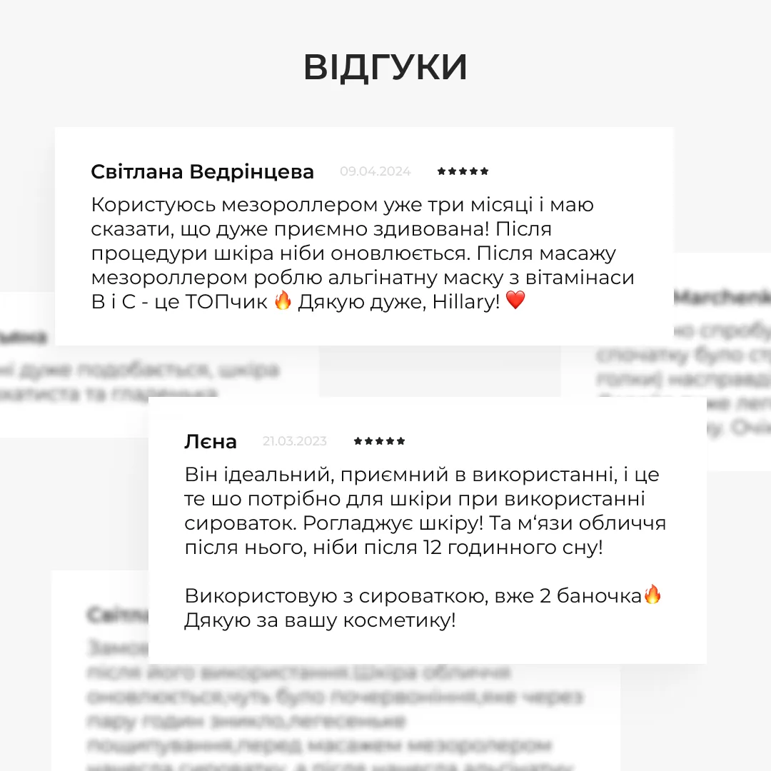 Гіалуронова сироватка Hillary Smart Hyaluronic, 30 мл + Мезороллер для обличчя Hillary