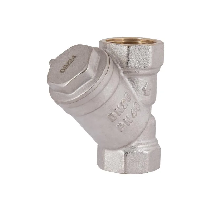 Косий фільтр для газу 3/4" нікель латунь Thermo Alliance Standart