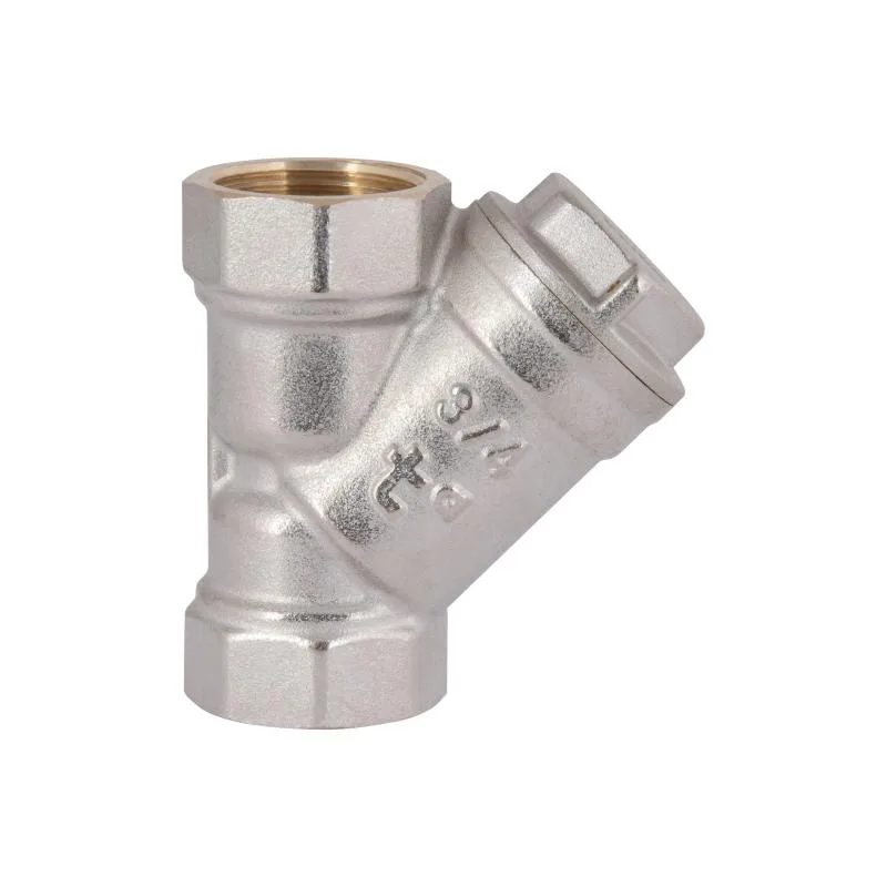 Косий фільтр для газу 3/4" нікель латунь Thermo Alliance Standart