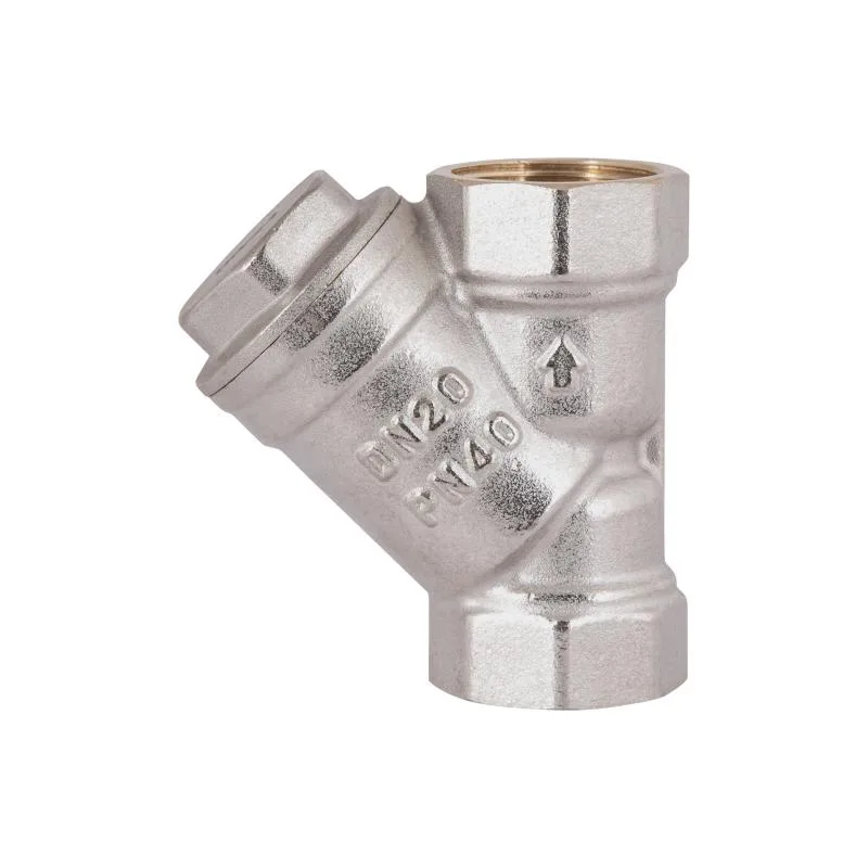 Косий фільтр для газу 3/4" нікель латунь Thermo Alliance Standart