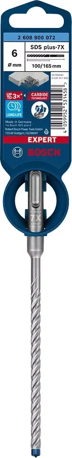 Бур по бетону Bosch Professional 6 мм 165 мм для свердління армованого бетону дюбель свердло