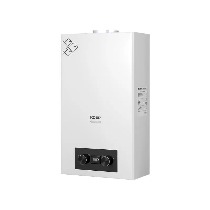 Газова колонка Koer 20 кВт мідь 10 л/хв 340х590х180 мм біла
