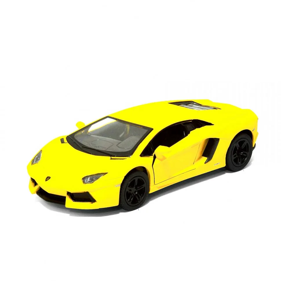 Инерционная машинка Lamborghini 1:36 металл жёлтая 16x8x7 см