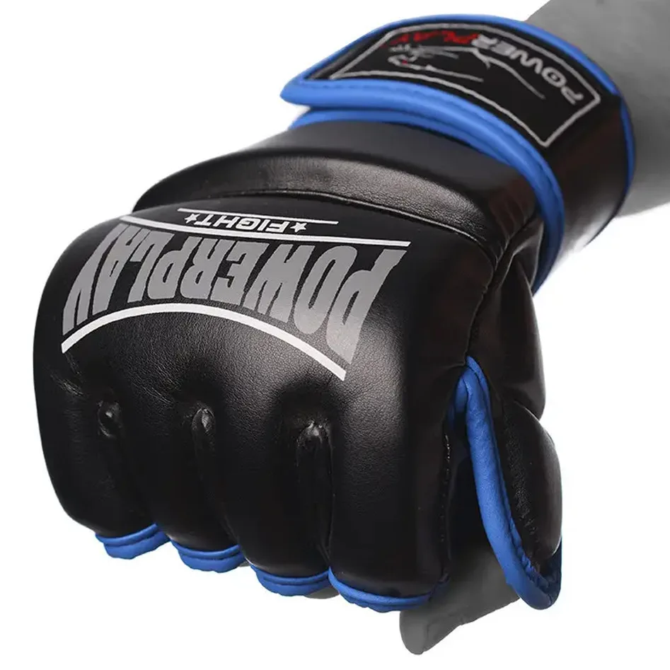 Перчатки для MMA Active Point искусственная кожа S черные синие