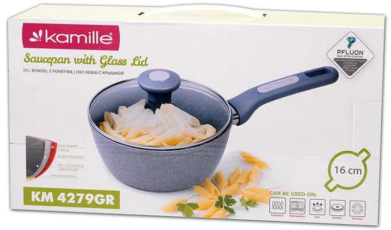 Ковш Kamille Grey Gotland 16 см алюмінієвий з антипригарним покриттям