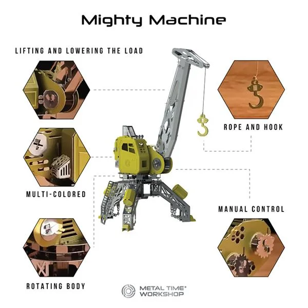 Конструктор Metal Time механічний двоколірний з нержавіючої сталі 33х3х14 см