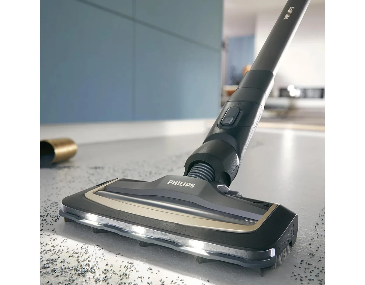 Безпровідний пилосос Philips AquaTrio для вологого прибирання, об'єм контейнера - 0.42 л, автономна робота до 25 хвилин, технологі