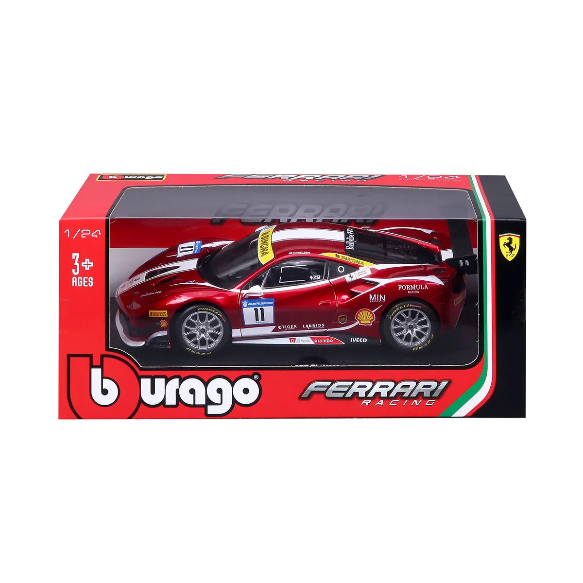 Автомодель Bburago пластикова 1:24 червона