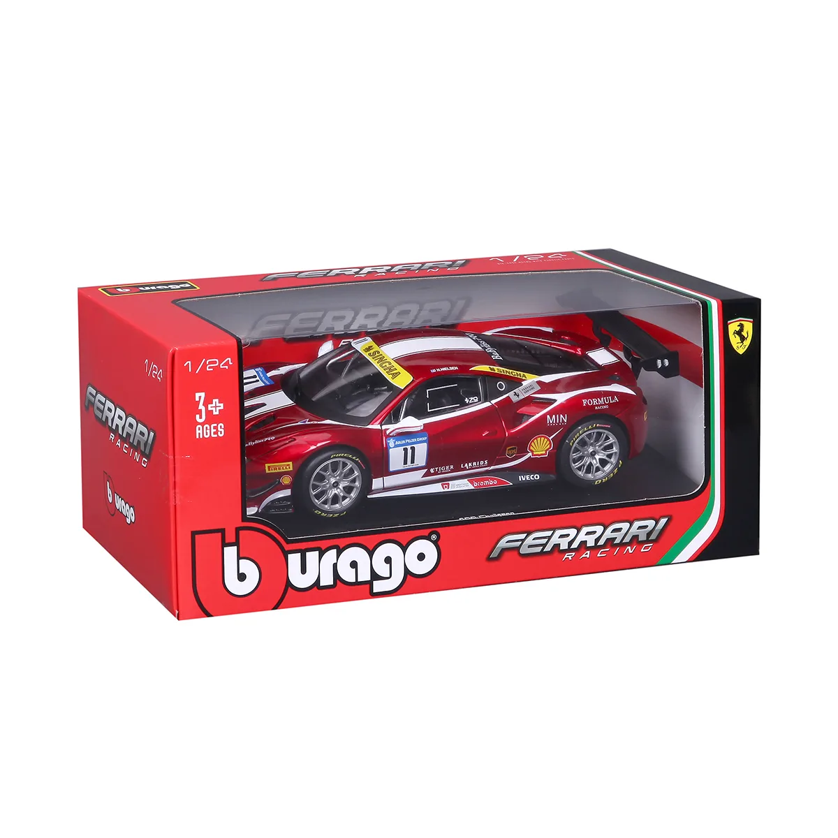 Автомодель Bburago пластикова 1:24 червона
