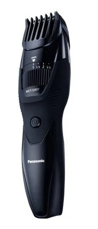 Тример Panasonic для догляду за бородою та вусами, акумуляторний, з роторним мотором, одна насадка, стальний, чорного кольору.