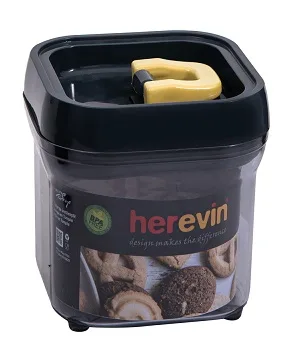 Контейнер HEREVIN пластик 0.7 л чорний жовтий прямокутний