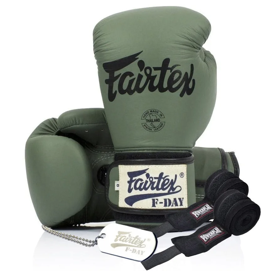 Боксерські рукавиці Fairtex штучна шкіра 12 унцій зелений