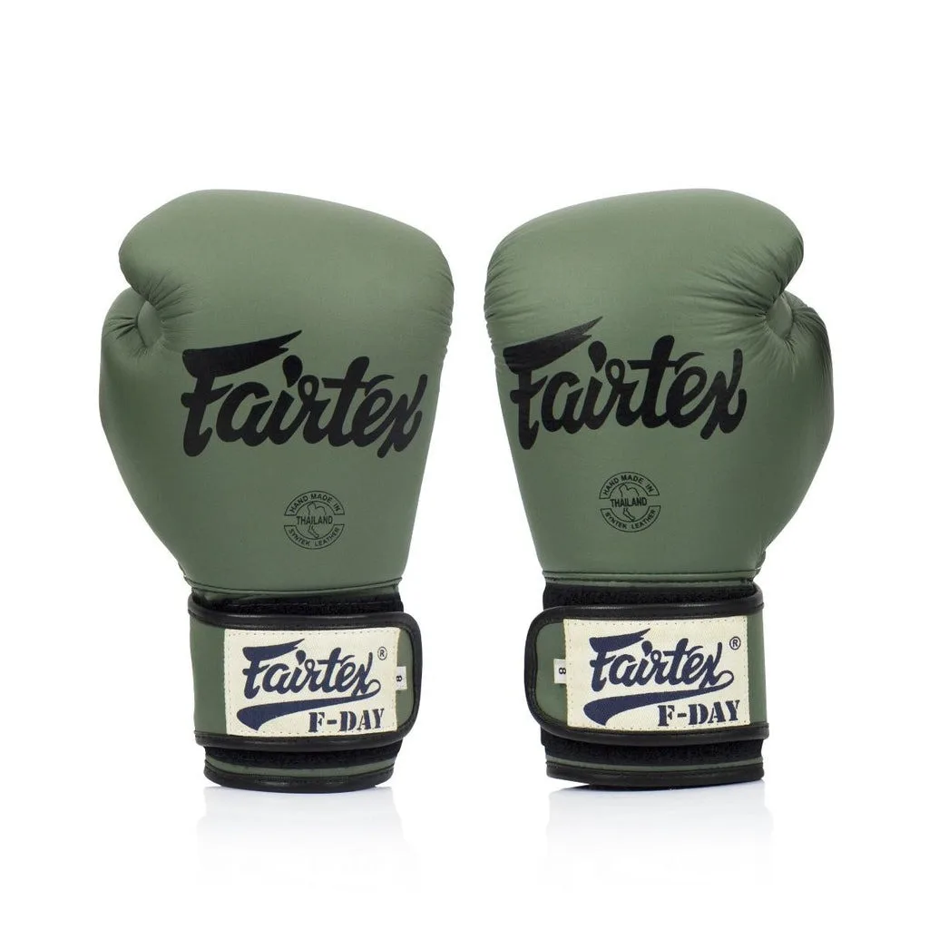 Боксерські рукавиці Fairtex штучна шкіра 12 унцій зелений