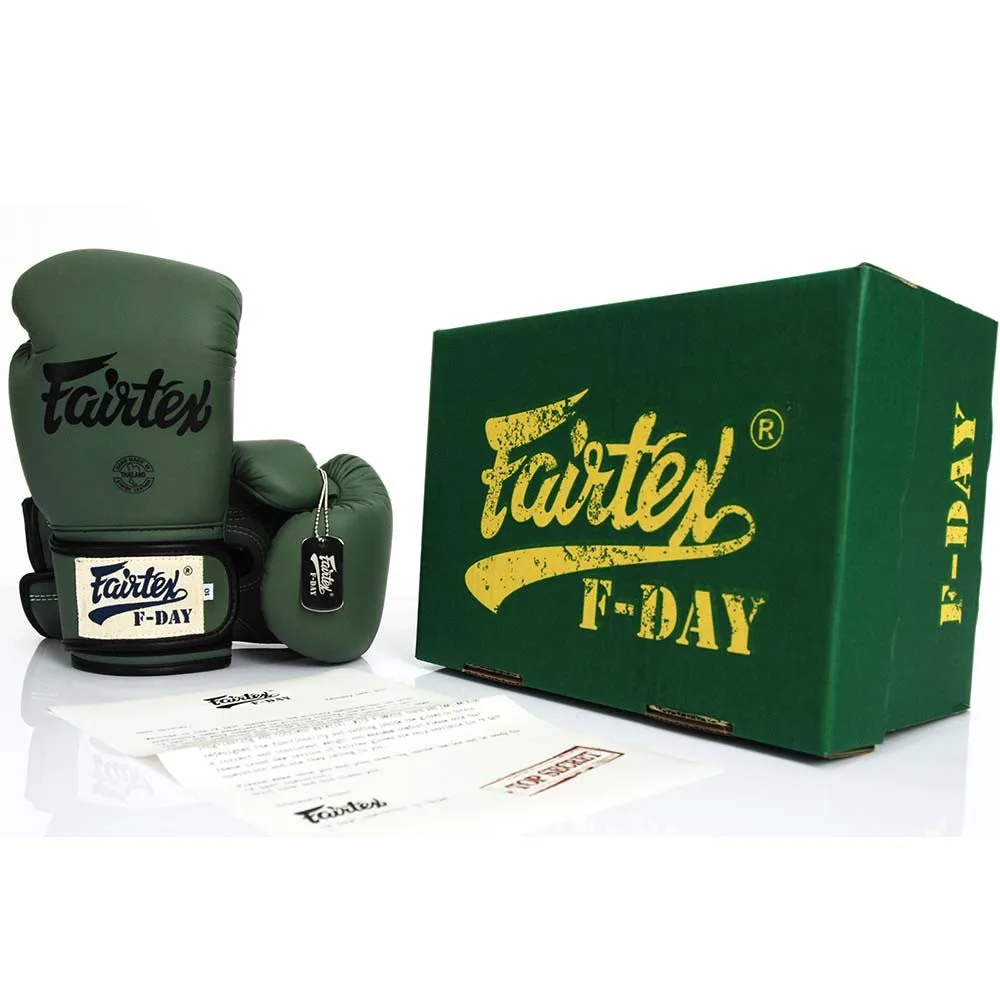 Боксерські рукавиці Fairtex штучна шкіра 12 унцій зелений