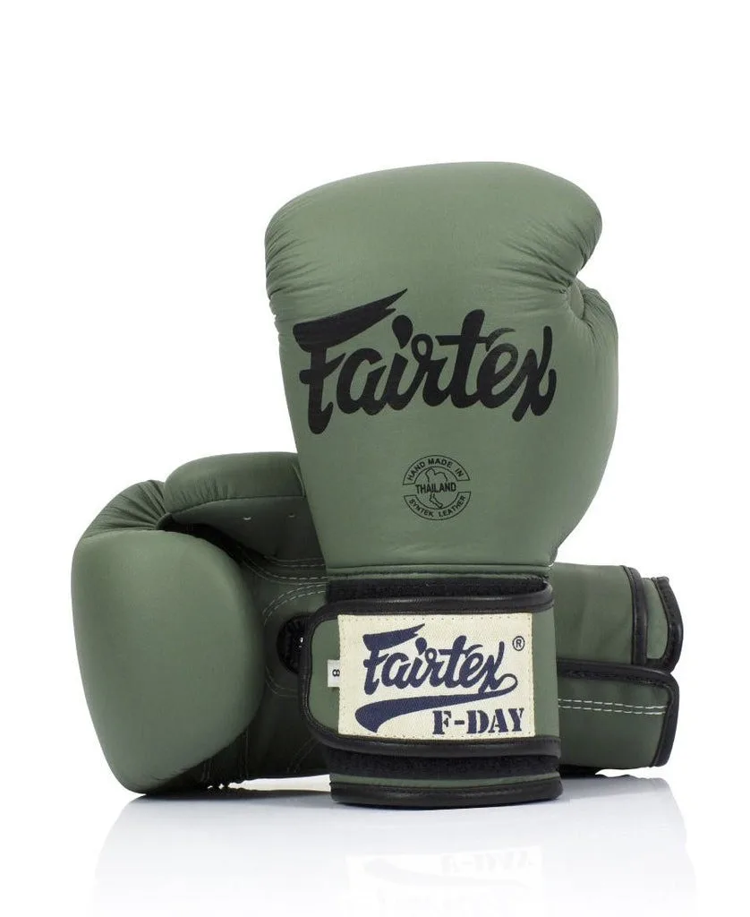 Боксерські рукавиці Fairtex штучна шкіра 12 унцій зелений