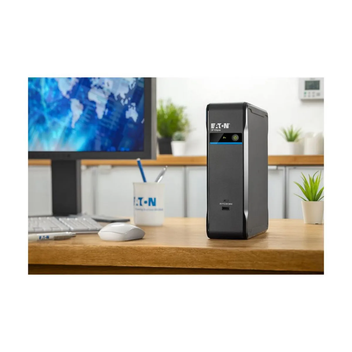 Джерело безперебійного живлення Eaton настільне 700ВА 420Вт 3хSchuko 2xUSB чорне