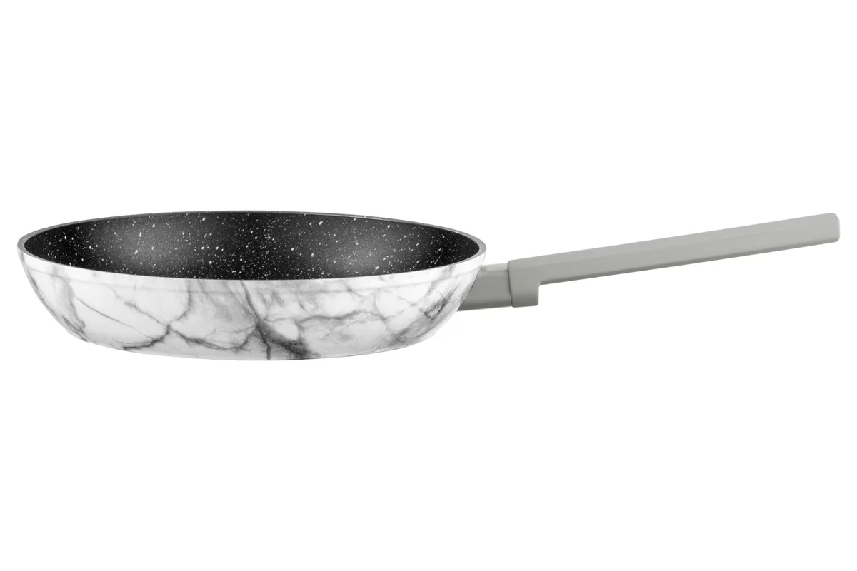 Сковорода ARDESTO Gemini Torino 24 см, сірого кольору, з алюмінієвого сплаву.