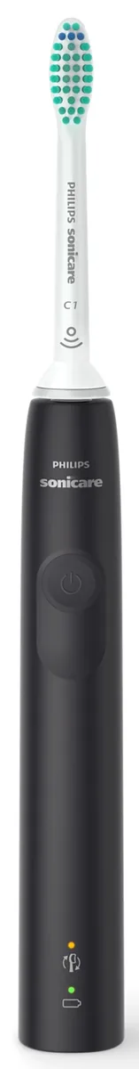 Електрична зубна щітка Philips Sonicare 3100, 31 тис. коливань на хвилину, 1 насадка, чорного кольору.