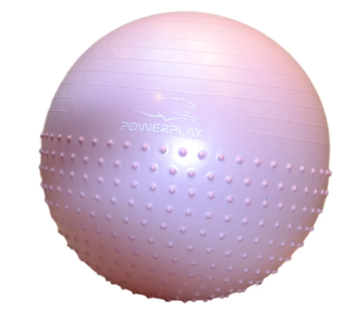 Мяч для фитнеса Active Point PVC 65 см Лиловый полумассажный с насосом