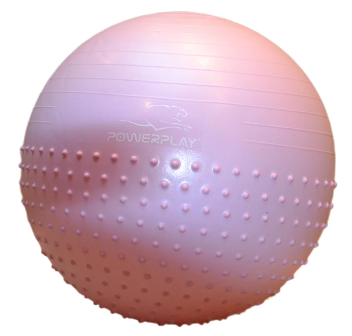 Мяч для фитнеса Active Point PVC 65 см Лиловый полумассажный с насосом