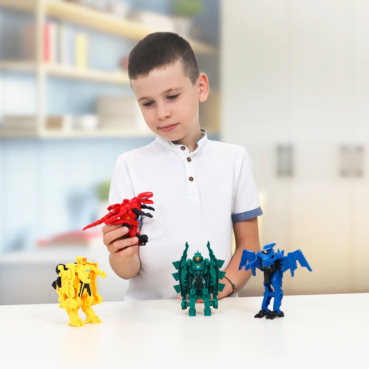 Динозавр-трансформер Dinoster АБС-пластик 13 см зелений
