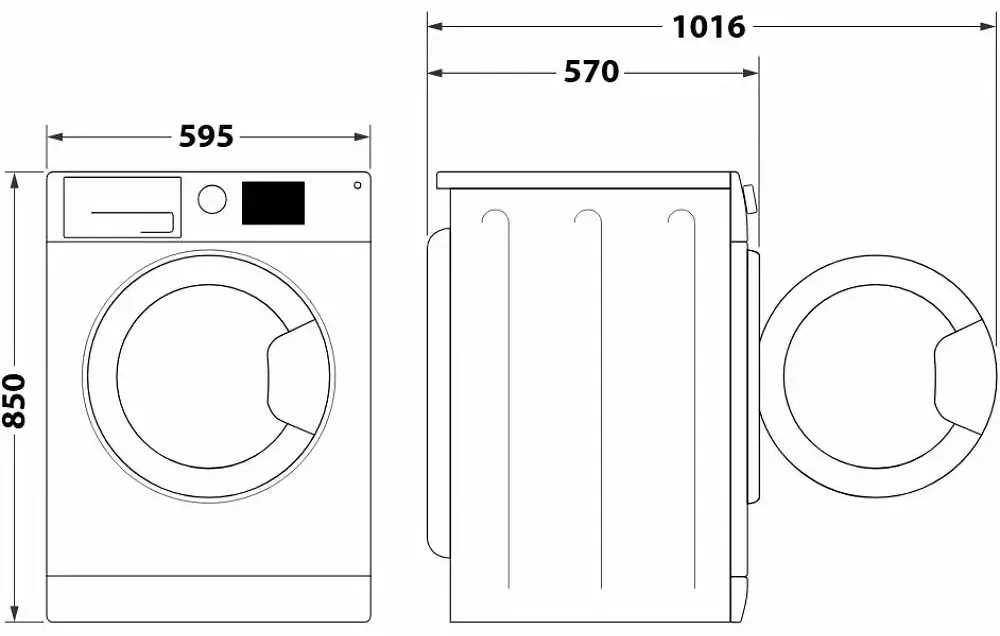 Прально-сушильна машина Whirlpool 8 кг 1400 об/хв 59,5х85х54 см Білий