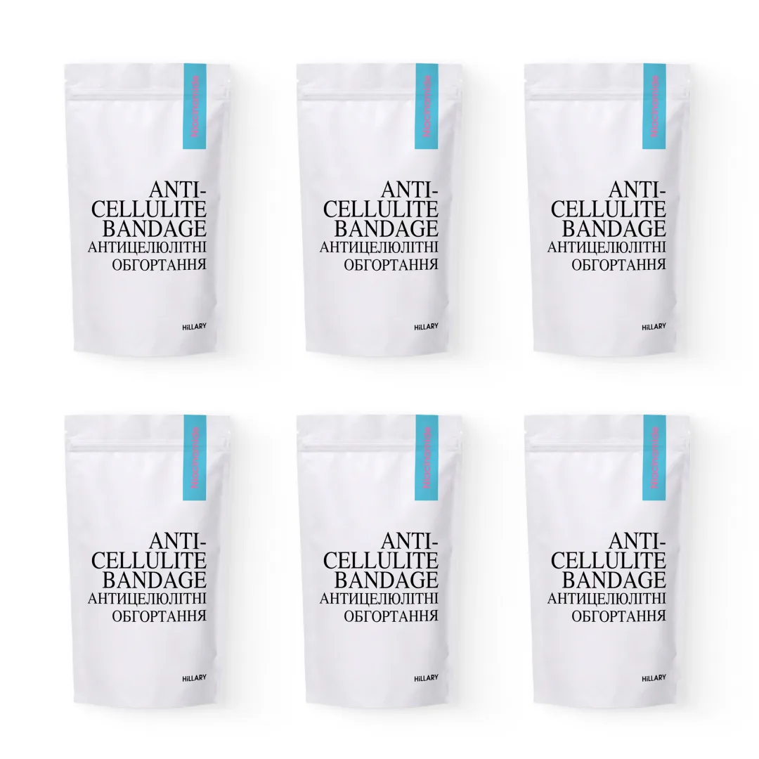 Курс антицелюлітних моделюючих обгортань з Ніацинамідом Hillary Niacinamide Cold Slim (6 уп.)