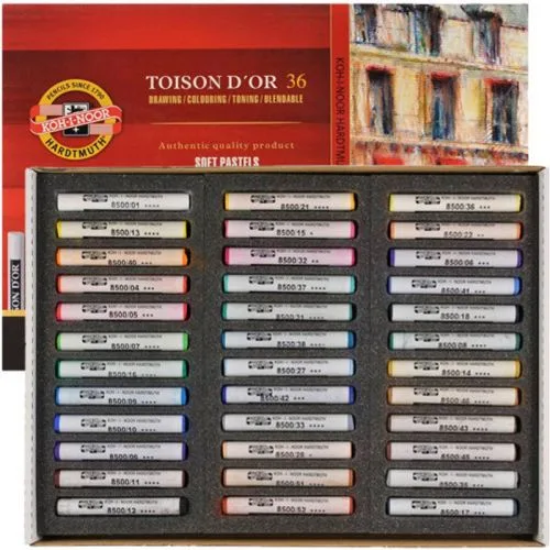 Пастель TOISON D'OR 36 цветов KOH-I-NOOR пастель для рисования.