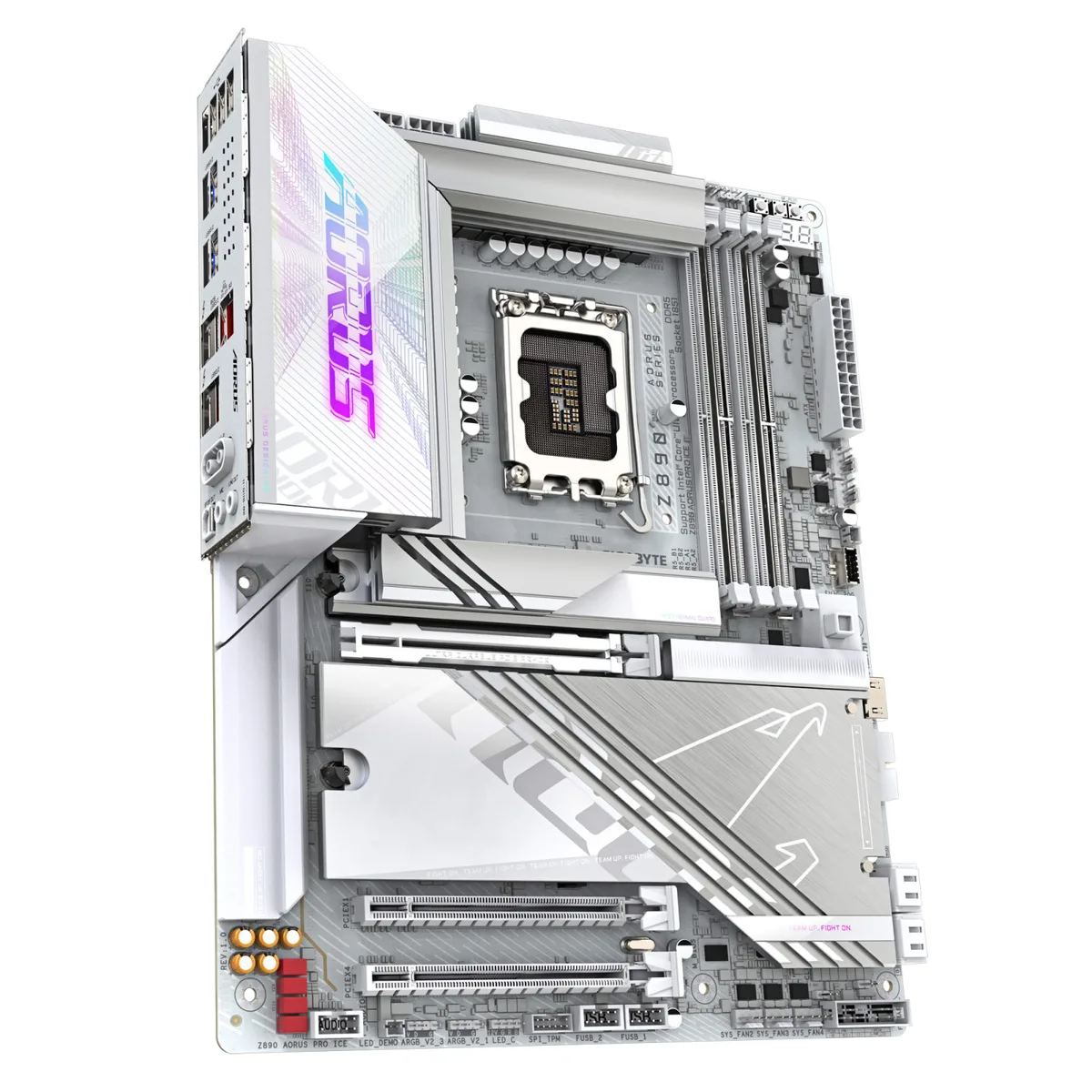 Материнська плата GIGABYTE Z890 AORUS PRO ICE s1851 Z890 4xDDR4 M.2 HDMI DP Wi-Fi BT ATX білий