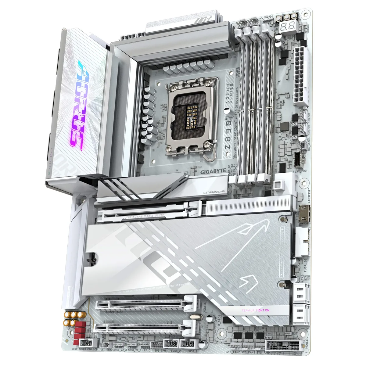 Материнська плата GIGABYTE Z890 AORUS PRO ICE s1851 Z890 4xDDR4 M.2 HDMI DP Wi-Fi BT ATX білий