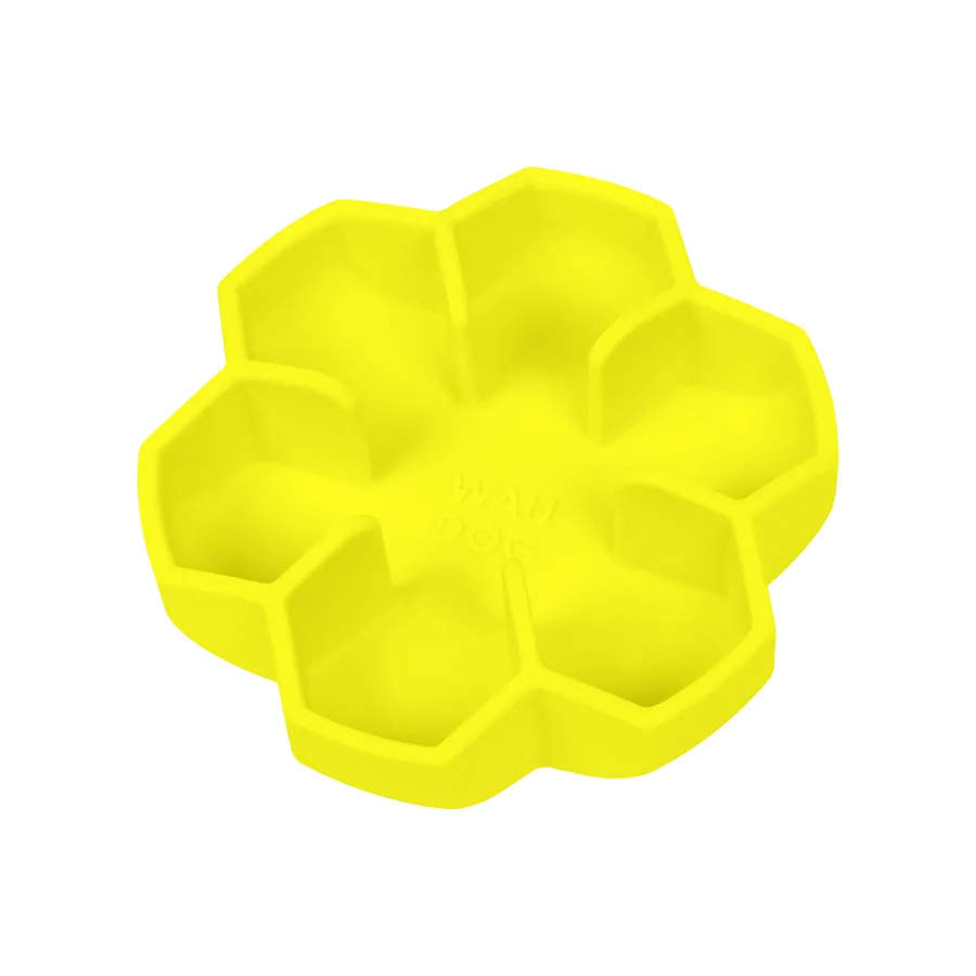 Миска для повільного харчування WAUDOG Silicone 450 мл силікон жовта 16,6 см
