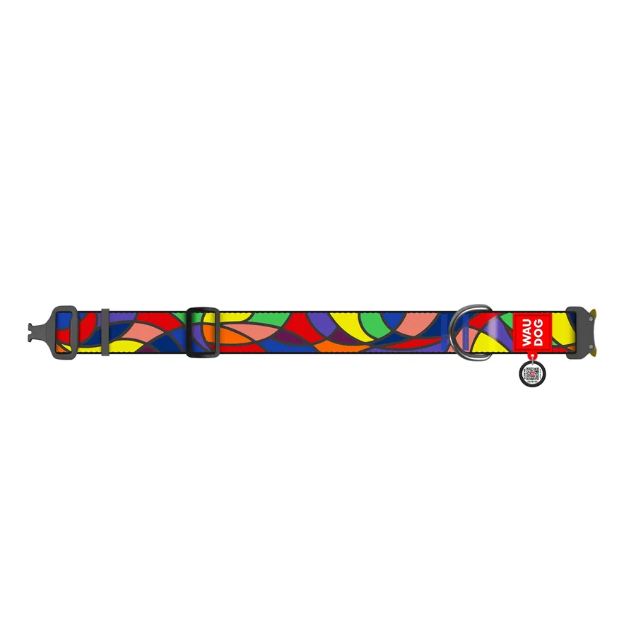 Нашийник WAUDOG Nylon XXL 35 мм 46-70 см нейлоновий Вітраж