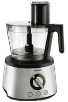 Кухонний комбайн Philips Avance Collection 1300Вт, пластиковий контейнер, металевий корпус, 12 насадок, чорний метал.