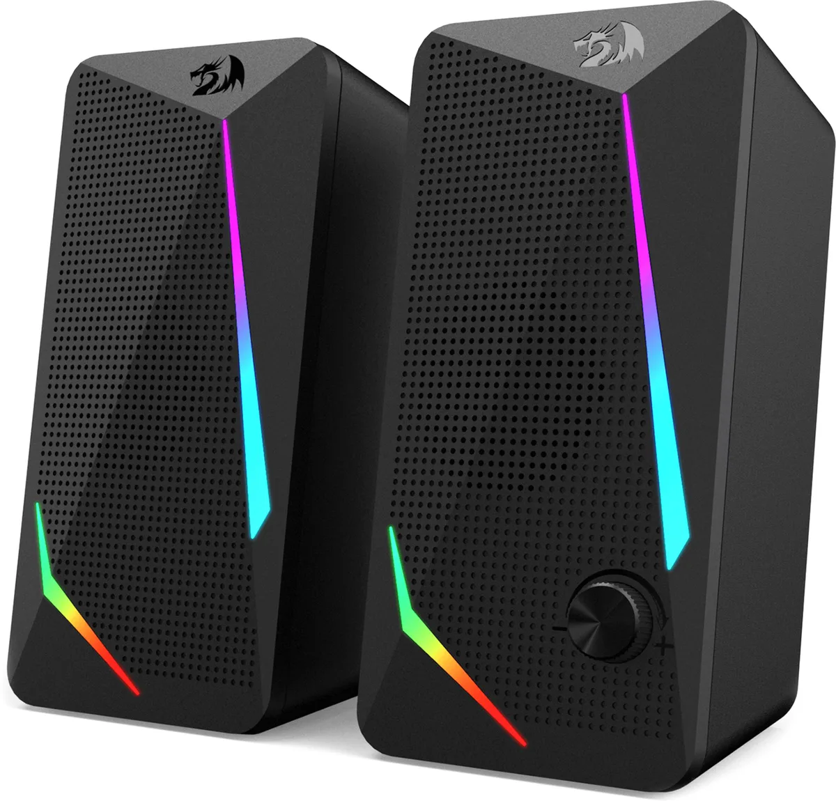 Акустична система Redragon пластикова 82х180х96 мм Чорна 6 Вт USB 3,5 мм з підсвіткою