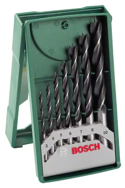 Набір свердел Bosch Professional по дереву 3-10 мм 7 шт у пластиковому кейсі