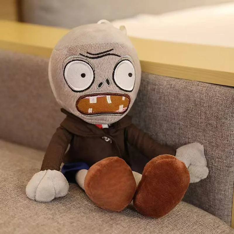 М'яка іграшка Сірий зомбі 50 см плюш бавовна Plants vs Zombies