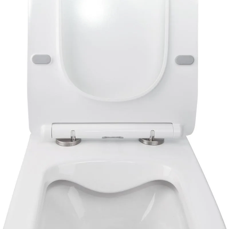 Підвісний унітаз Qtap Crow Rimless з інсталяцією 350x360x520 мм кераміка білий