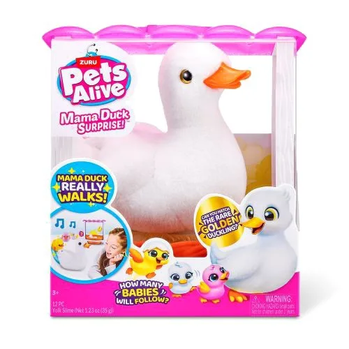 Интерактивный игровой набор Мама уточка с сюрпризом Pets Alive игрушка для детей от 3 лет развивающий набор с сюрпризами