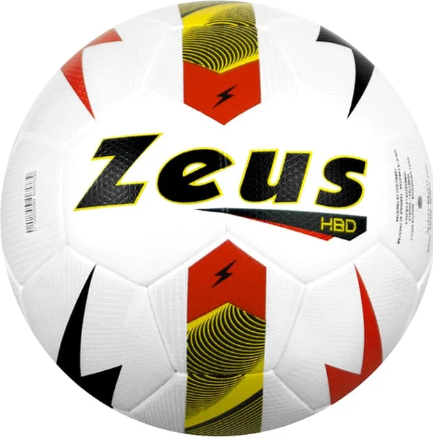 Футбольний м'яч Zeus 100% поліуретан розмір 5 білий червоний