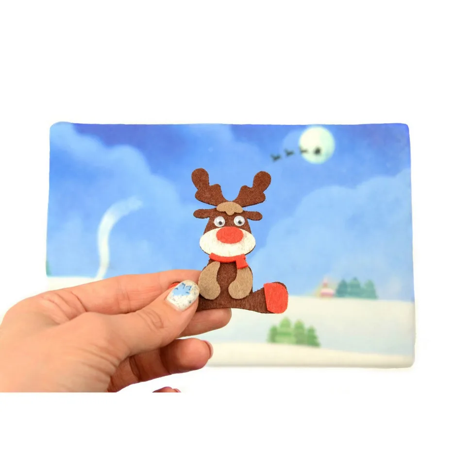 Развивающая игра Умняшка из фетра 30х30 см Красная
