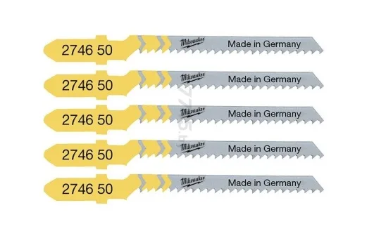 Холст для электролобзика Milwaukee T119BO по дереву, зубья 2ммх50мм, комплект 5 шт.