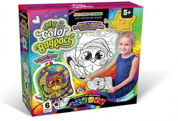 Рюкзак розмальовка Danko Toys текстиль 30х25 см багатокольоровий