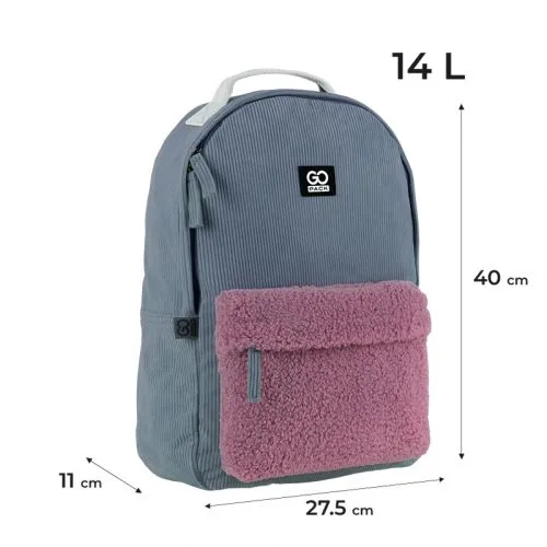 Рюкзак GoPack Education Teens 147 чорний рюкзак для підлітків з кишенею для ноутбука та телефону.