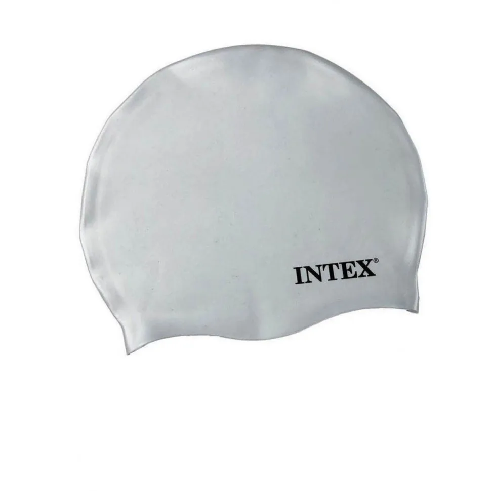 Шапочка для плавання Intex силікон 1 розмір біла