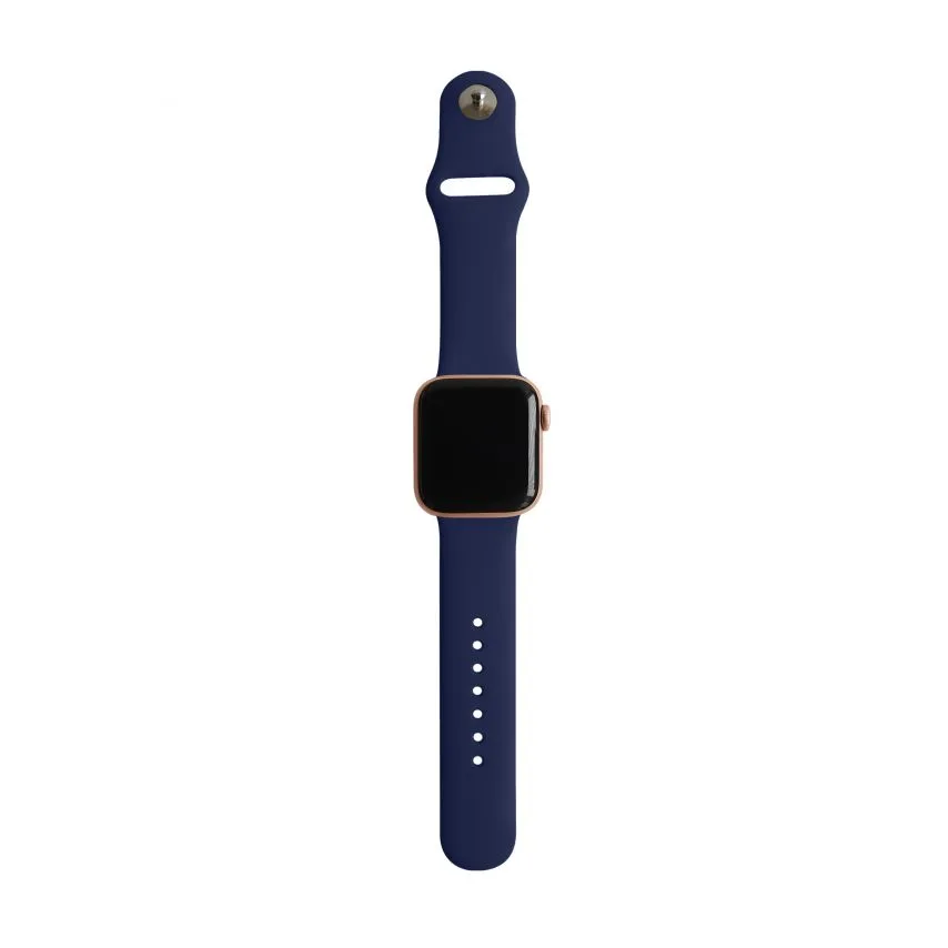 Ремешок Apple силиконовый 38-40мм M/L темно-синий.