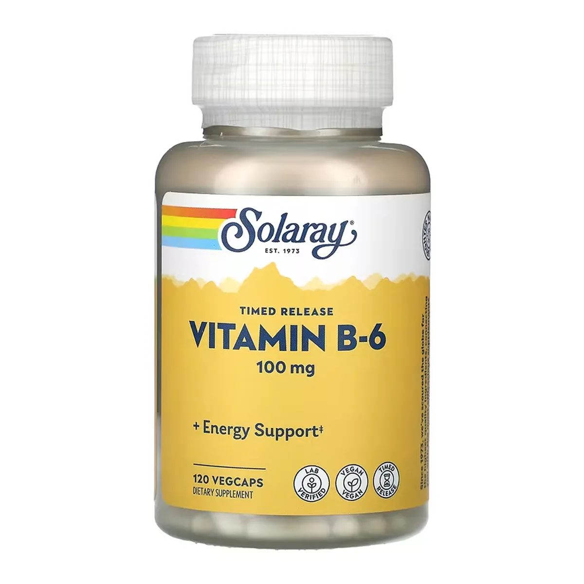 Vitamin B6 Solaray веганские капсулы 100 мг 120 шт